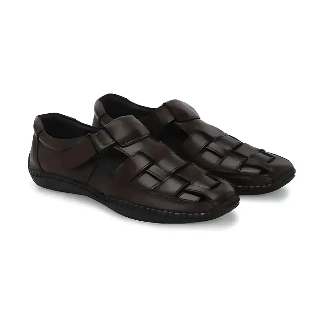 Mens Dreamers Brown Leather Sandals for Men