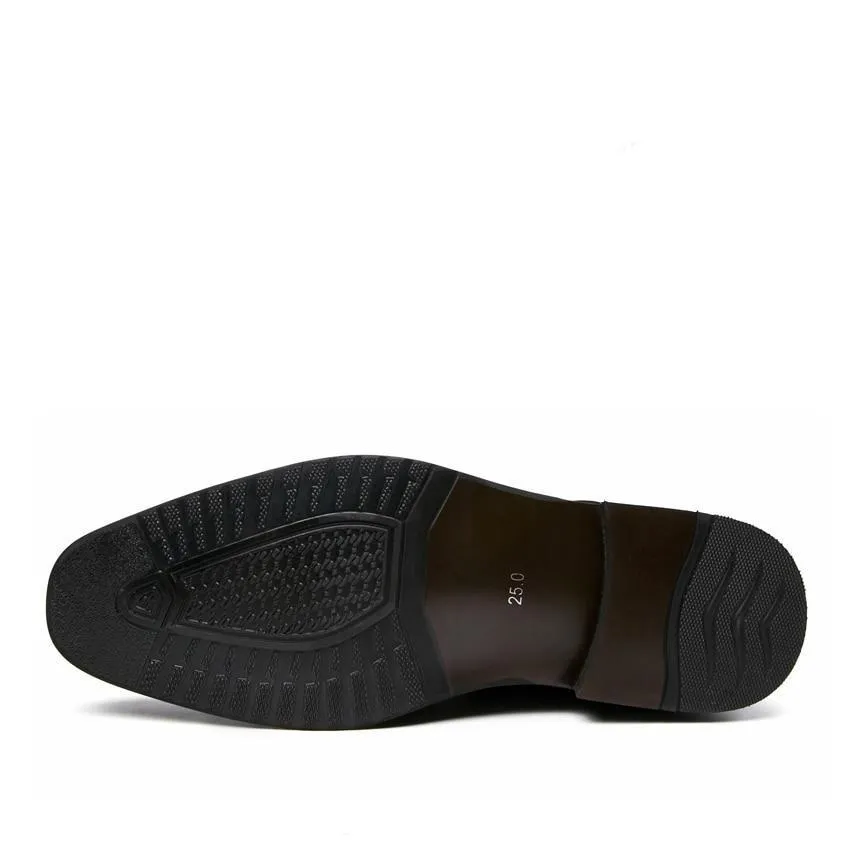 West Louis™ Genuine Leather British Design Double Buckle Oxfords